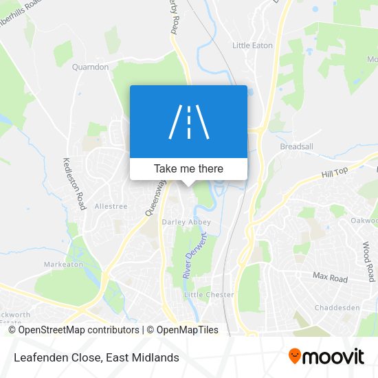 Leafenden Close map