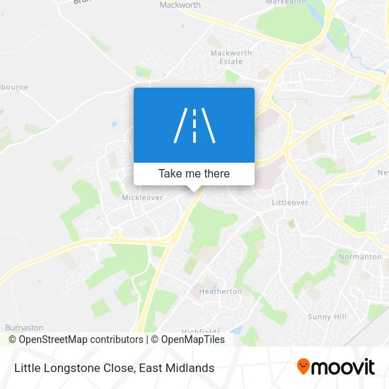 Little Longstone Close map
