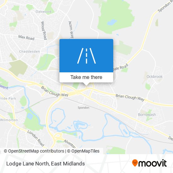 Lodge Lane North map