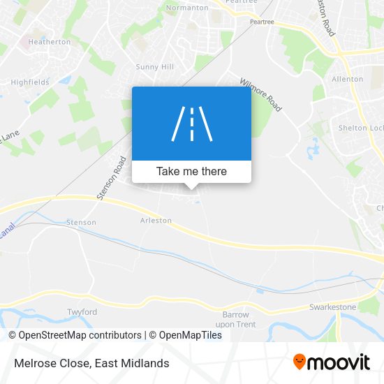 Melrose Close map