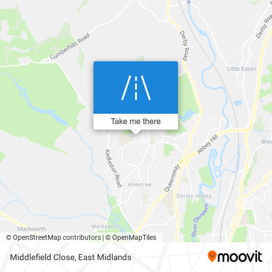 Middlefield Close map