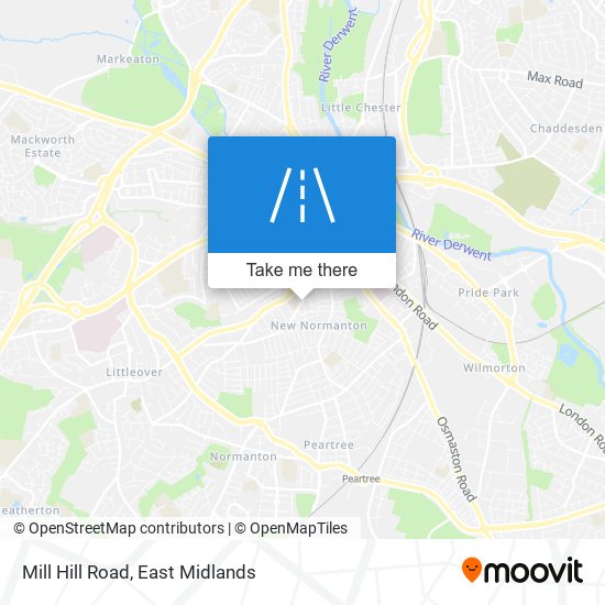 Mill Hill Road map