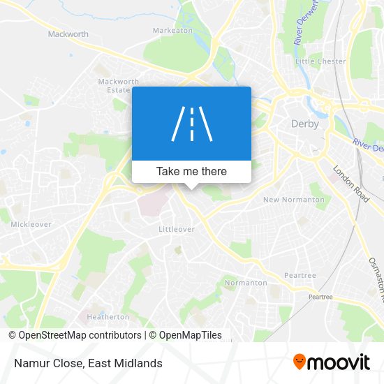 Namur Close map