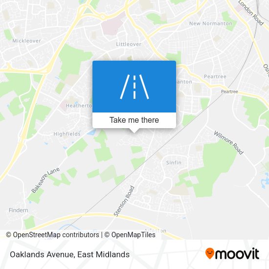 Oaklands Avenue map
