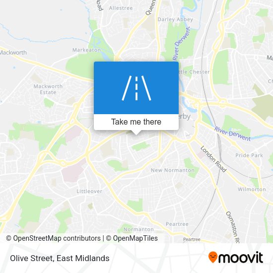 Olive Street map