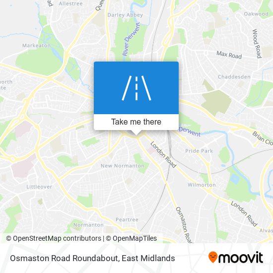 Osmaston Road Roundabout map