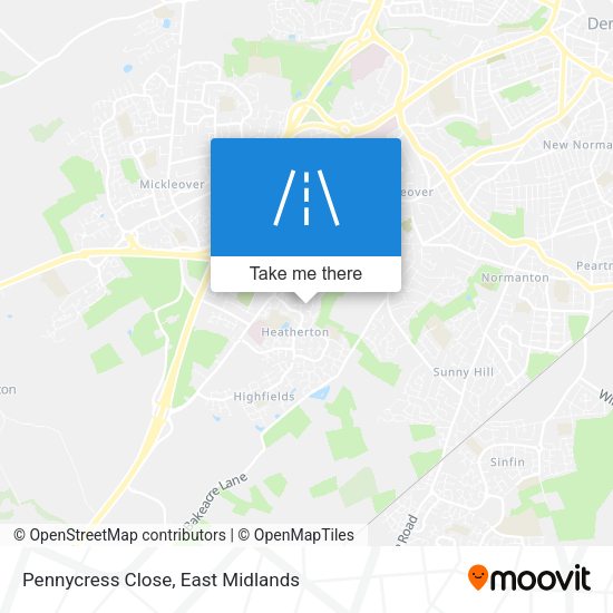 Pennycress Close map