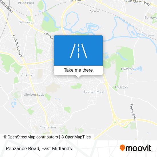 Penzance Road map