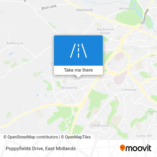 Poppyfields Drive map