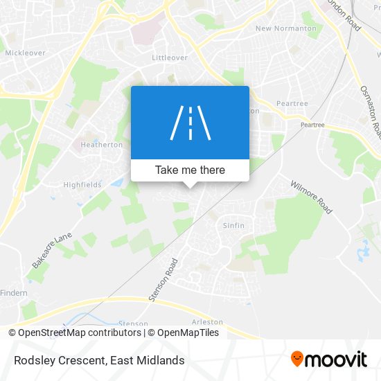 Rodsley Crescent map