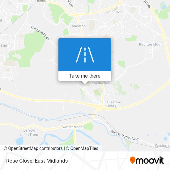 Rose Close map