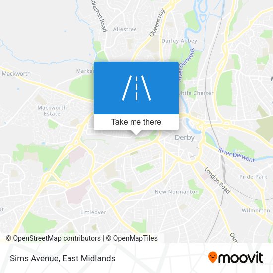 Sims Avenue map