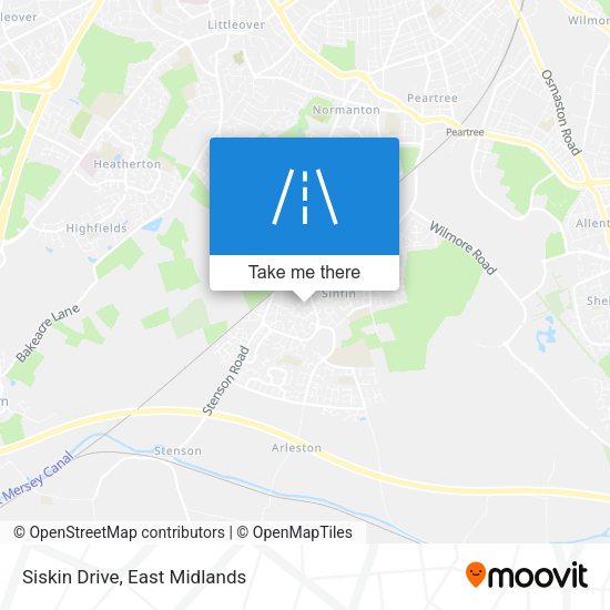 Siskin Drive map