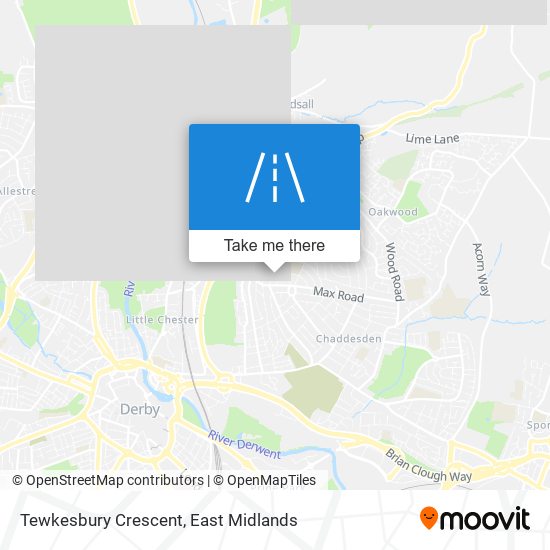 Tewkesbury Crescent map