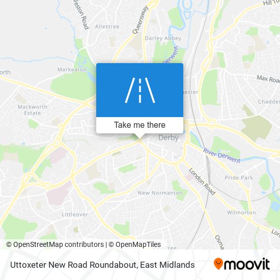 Uttoxeter New Road Roundabout map