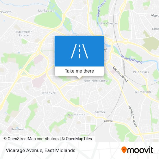 Vicarage Avenue map