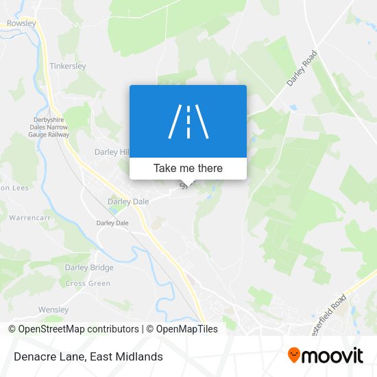 Denacre Lane map