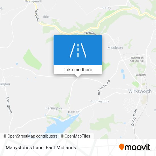 Manystones Lane map