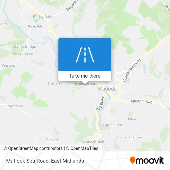 Matlock Spa Road map