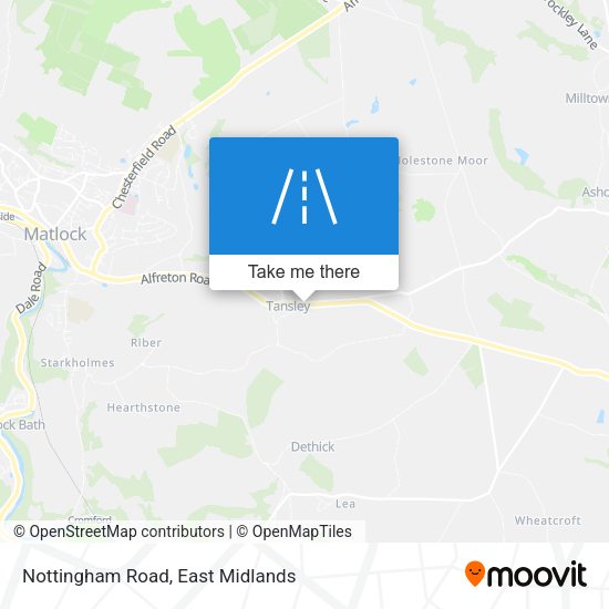 Nottingham Road map