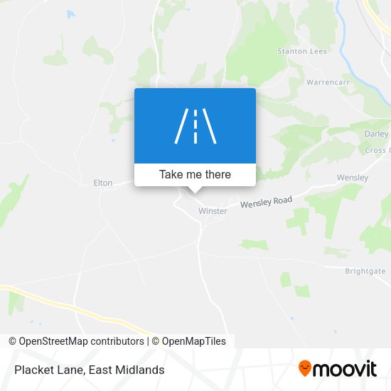 Placket Lane map