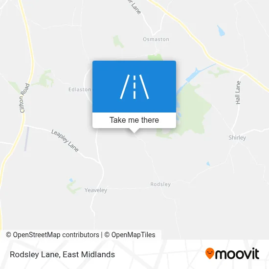 Rodsley Lane map