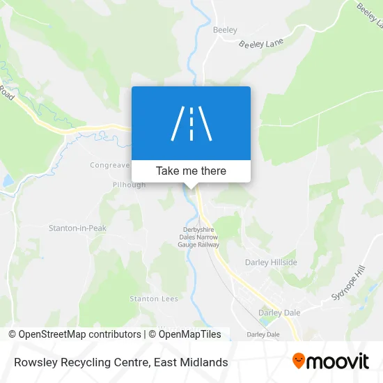 Rowsley Recycling Centre map
