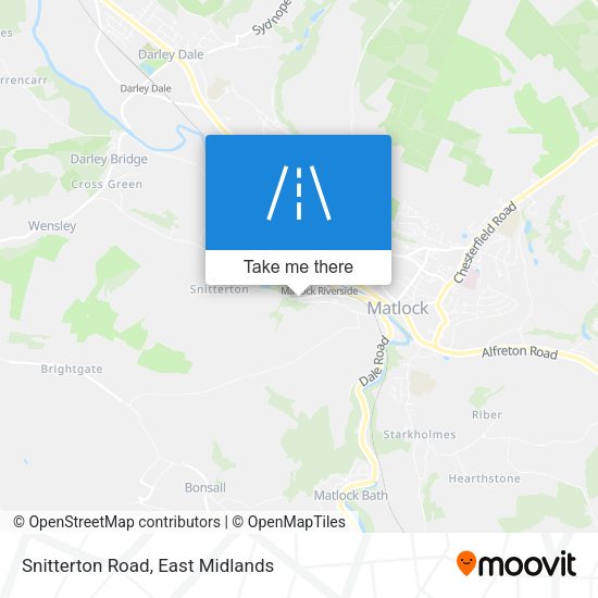 Snitterton Road map