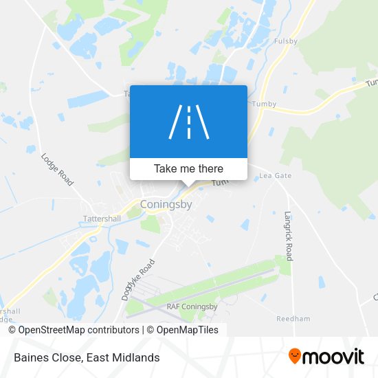 Baines Close map