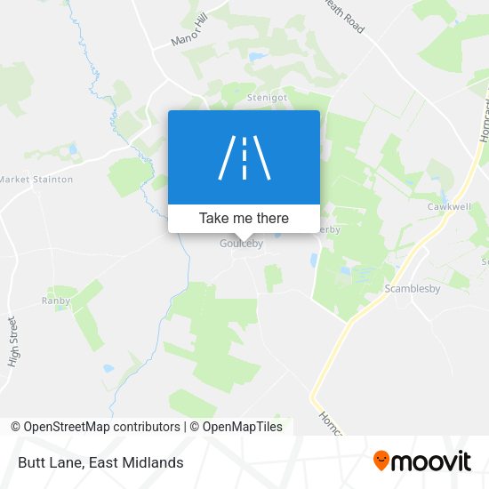 Butt Lane map
