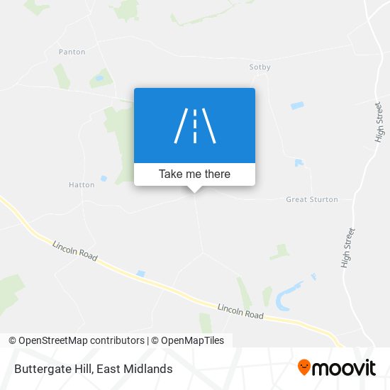 Buttergate Hill map