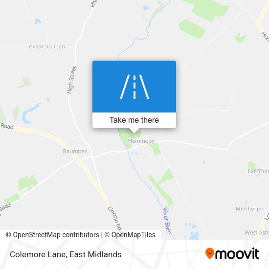 Colemore Lane map