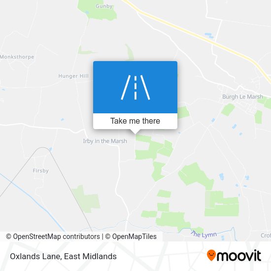 Oxlands Lane map