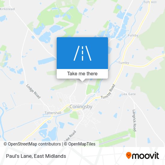 Paul's Lane map