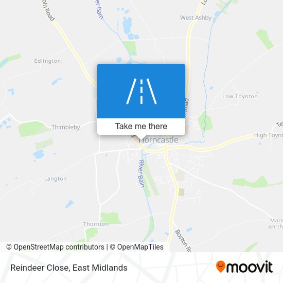 Reindeer Close map
