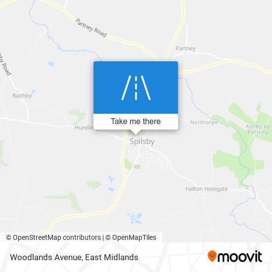 Woodlands Avenue map