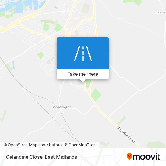 Celandine Close map