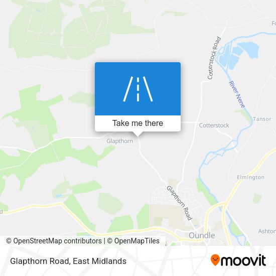 Glapthorn Road map