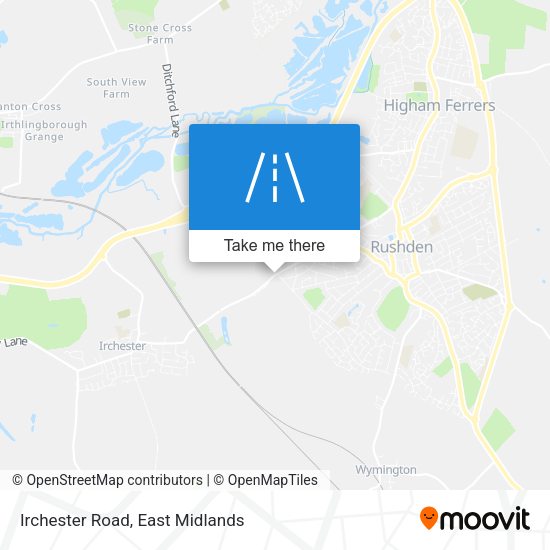 Irchester Road map