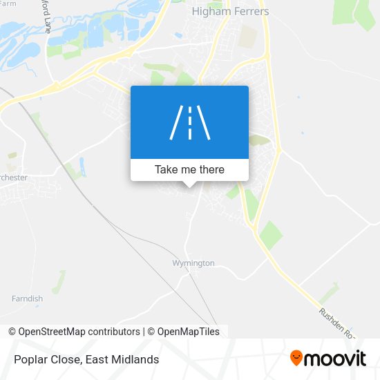 Poplar Close map