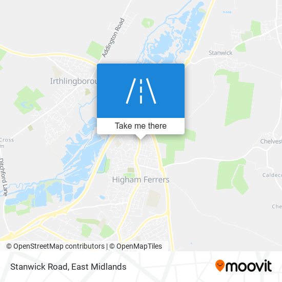 Stanwick Road map