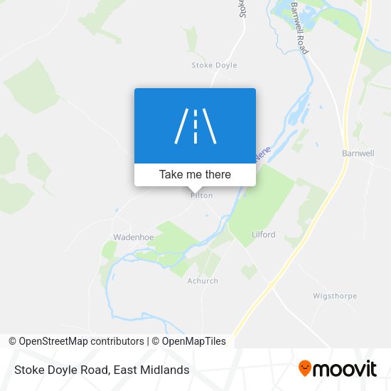Stoke Doyle Road map