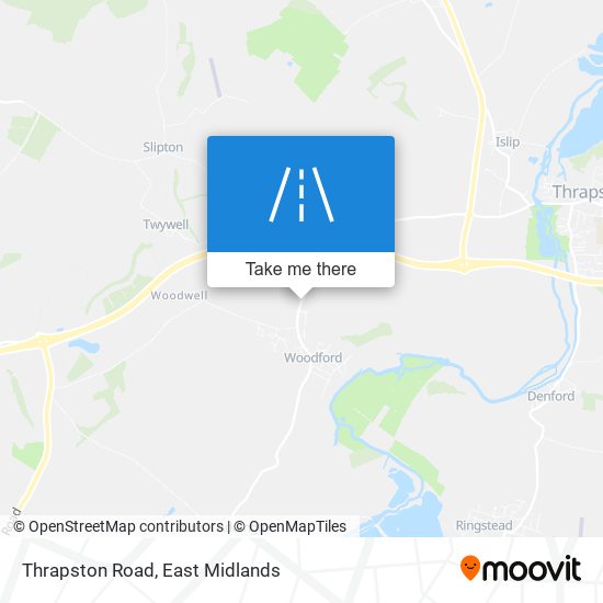 Thrapston Road map