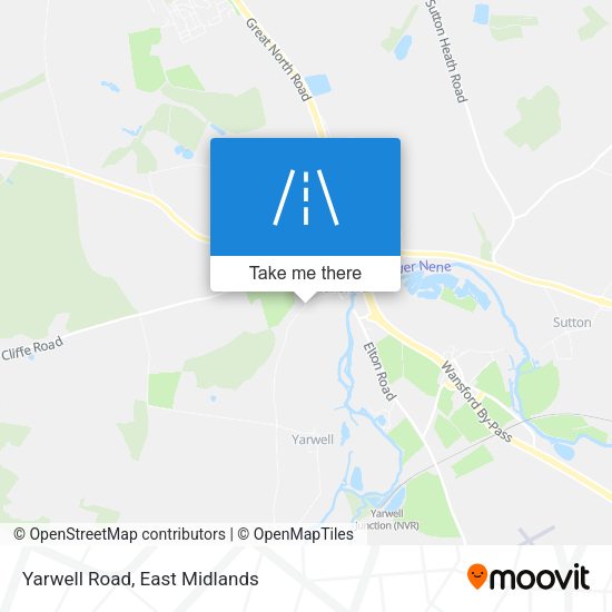 Yarwell Road map
