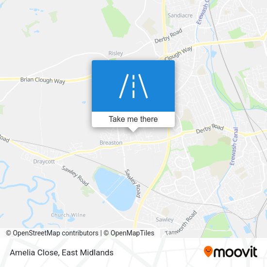 Amelia Close map