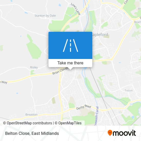 Belton Close map