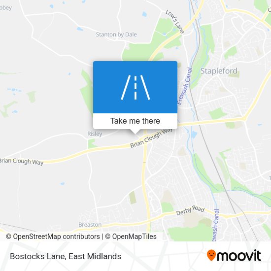 Bostocks Lane map