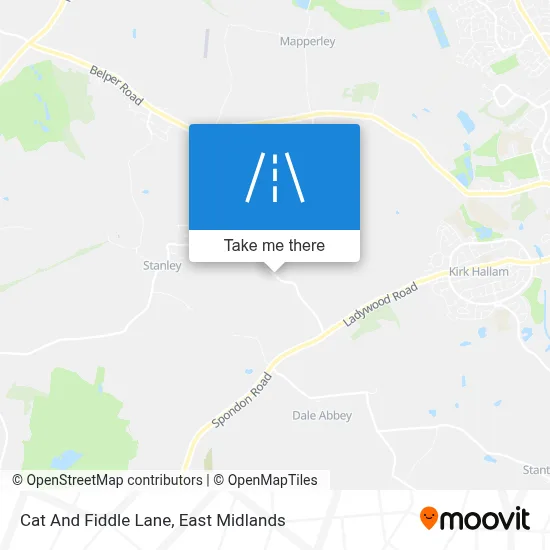 Cat And Fiddle Lane map