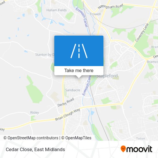 Cedar Close map
