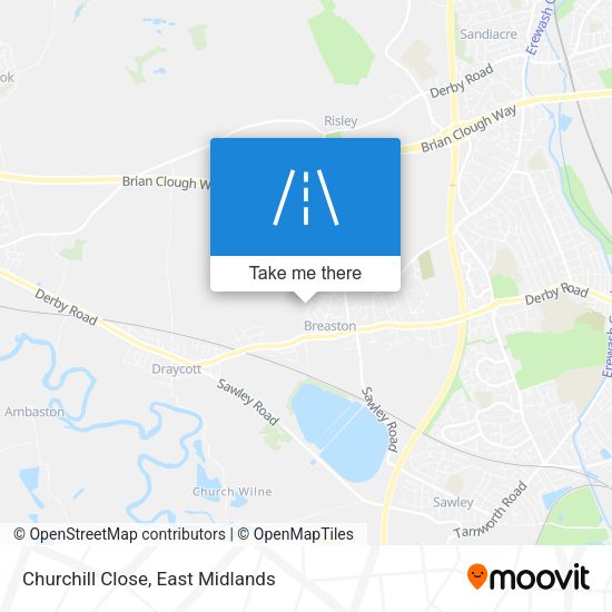 Churchill Close map